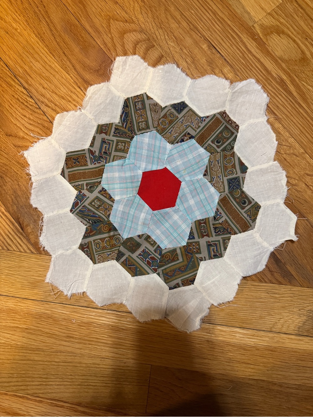 Flower Garden Quilt Piece